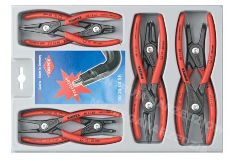 KNIPEX SZCZYPCE DO PIERŚCIENI ZACISKOWYCH SEGERA KOMPLET 8 elem.