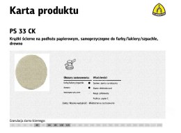 KLINGSPOR Krążek ścierny samoprzyczepny 225mm Ps33ck Gr. 60 /50szt.