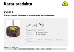 KLINGSPOR ŚCIERNICA LISTKOWA TRZPIENIOWA KM613 30mm x 15mm x 6mm gr. 60