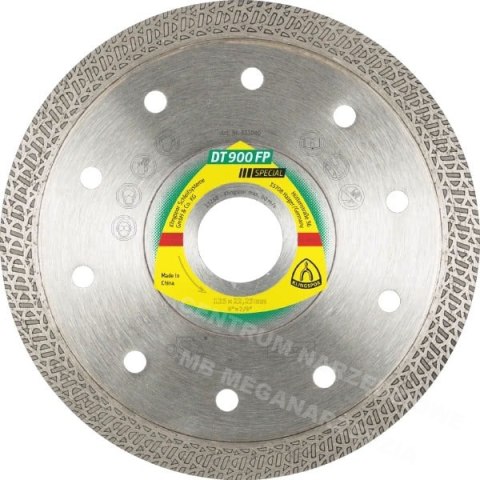 KLINGSPOR Tarcza diamentowa turbo 125mm x 1,4mm x 22,2mm SPEZIAL DT900FP gres, ceramika