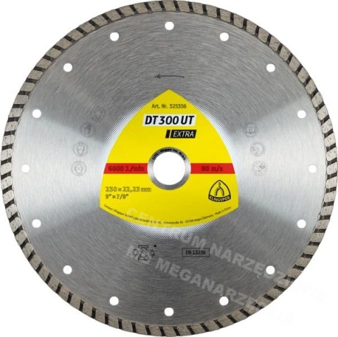 KLINGSPOR Tarcza diamentowa turbo 125mm X 1,9mm X 22,2mm Extra Dt300ut, Beton