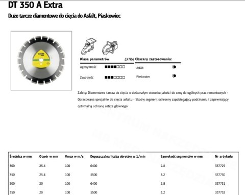 K.TARCZA DIAM.SEG.350x3,2x25,4 DT350AB