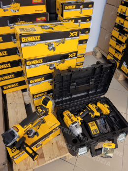 DEWALT Klucz udarowy 1/2 950Nm 18V 2x5,0Ah + Szlifierka kątowa 125mm 18V