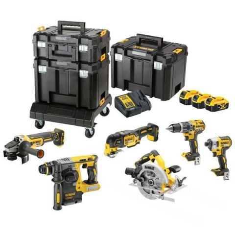 DEWALT Zestaw Combo 18V DCK685P3T (DCD796+DCF887+DCH273+DCG405+DCS570+DCS355) 3x5,0Ah TSTAK