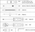 STALCO Zestaw kluczy nasadowych 67elm 1/4