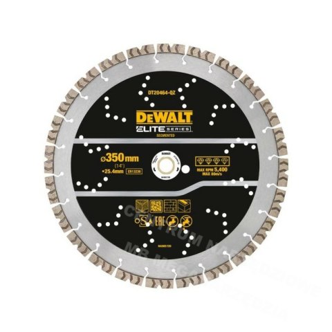 DEWALT Tarcza diamentowa segmentowa 350mm ELITE zastosowanie ogólne