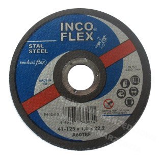 INCOFLEX TARCZA DO SZLIFOWANIA METALU 115 x 6,0 x 22,2mm