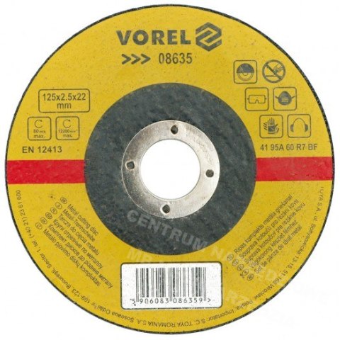 VOREL TARCZA DO CIĘCIA METALU 230 x 2,5 x 22,2mm 08641