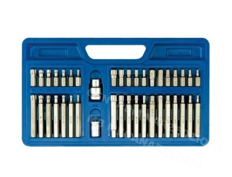 VOREL końcówki hex, torx, spline kpl. 40szt. w plastikowej kasecie