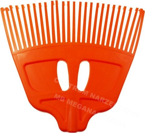 RAKE Plastic leaf rake orange unframed XL