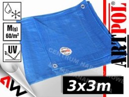 Blue tarpaulin 65g 3 x 3m