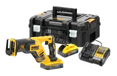 DEWALT Piła szablasta 18V 2x5,0Ah Powerstack TSTAK II