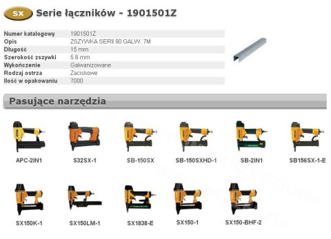 BOSTITCH Zszywki 90 15mm 7000 szt.