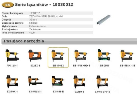 BOSTITCH Zszywki 90 30mm 4000 szt.