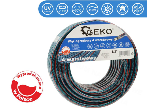 GEKO Garden Hose 4 Ply 1/2" 30m