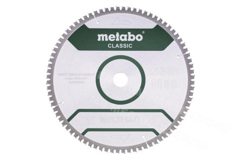 METABO Piła tarczowa FZ/TZ 305x30x80z