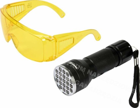 VOREL Latarka UV 21 LED + okulary