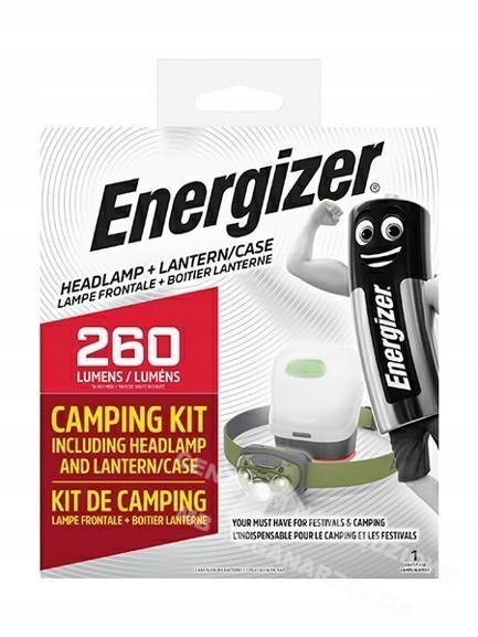 ENERGIZER Vision Headlight 260 lm 3 LED 3AAA Green+ camping kit