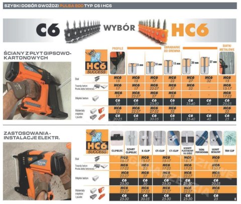 PASLODE Nails HC6-22 + GAS P800