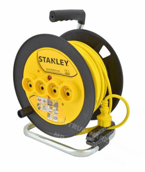 УДЛИНИТЕЛЬ STANLEY REEL 40м 3x1,5 мм 16А IP20 С ЗАЩИТОЙ ОТ ПЕРЕНАПРЯЖЕНИЯ