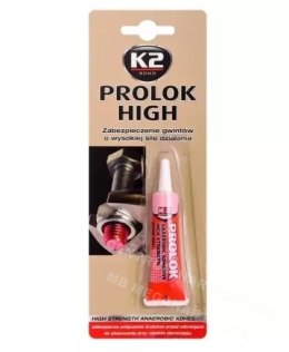 K2 Klej do gwintów prolok T275 High czerwony 6ml