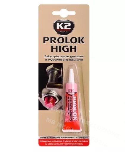 K2 Prolok T275 High Thread Adhesive Red 6ml