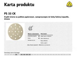 KLINGSPOR Krążek ścierny samoprzyczepny 150mm PS33CK gr.100 GLS51 /100szt.