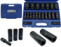 Impact socket set 1/2" 20pcs 10-38mm