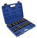 Impact socket set 1/2" 20pcs 10-38mm