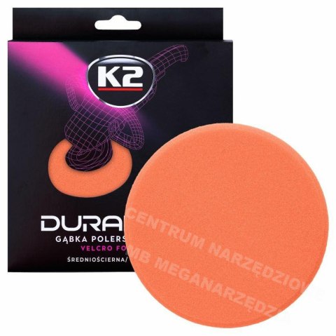 K2 Duraflex Medium Abrasive Sponge - Orange Velcro Polishing Sponge