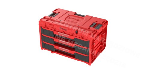 QBRICK Skrzynka narzedziowa System One Drawer 3 TOOLBOX 2.0 Red Ultra HD Custom