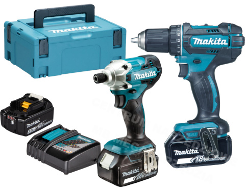 MAKITA Zestaw COMBO Wkrętarka + Zakrętarka 18V 3x3Ah DLX2339JX1