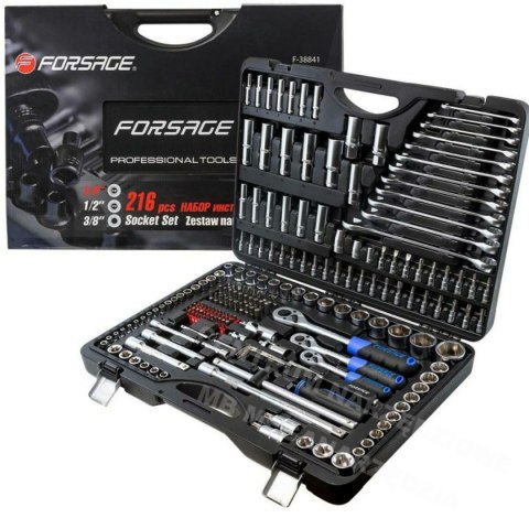 FORSAGE Socket wrench set + Ratchets 216 pieces