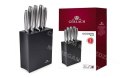 GERLACH Set of knives in a block of 5 pcs. modern black