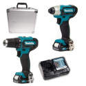 MAKITA Wkrętarka i zakrętarka udar zestaw combo 12V CLX224X (DF333D+TD110D) 2x1,5Ah