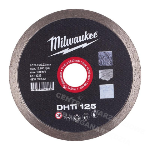 MILWAUKEE Diamond Cutting Blade for Ceramics 125mm x 22.23mm DHTi