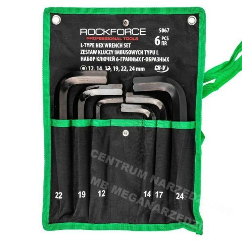 ROCKFORCE Zestaw kluczy imbusowych 6szt. 12-24mm