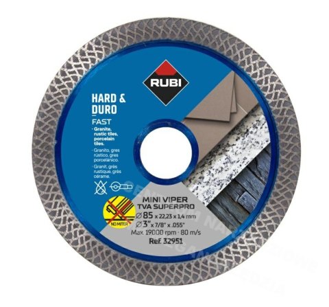 RUBI TVA 85mm Superpro Mini Viper diamond blade